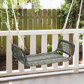 Costway Rattan Backless Garden Swing Bench