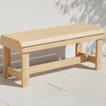 Outsunny 2 Seater Natural Wooden Slatted Garden Bench