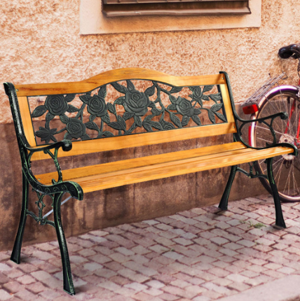 Costway 3 Seater Weatherproof Wooden Garden Bench